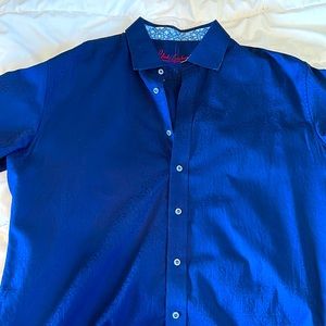 Blue Robert Graham Dress Shirt Size XXL
